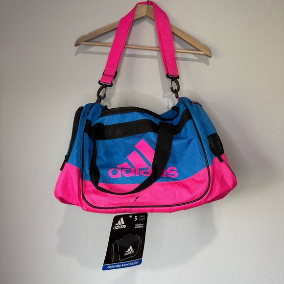 Adidas Defender II Small Duffel Bag – Blue/Pink – NWT - Picture 1 of 6